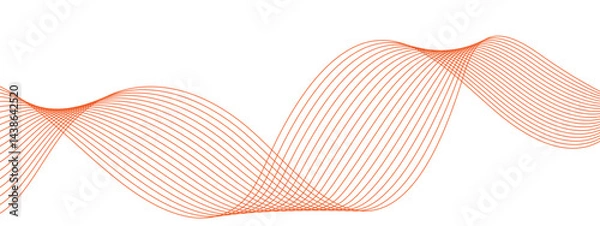 Fototapeta Colorful layers strokes waves line design vector curved texture wallpaper. Modern transparent Line art striped graphic. Curved stroke lines abstract vector lines background texture digital drawing.