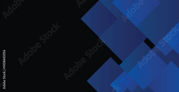 Obraz Abstract blue geometric banner design background