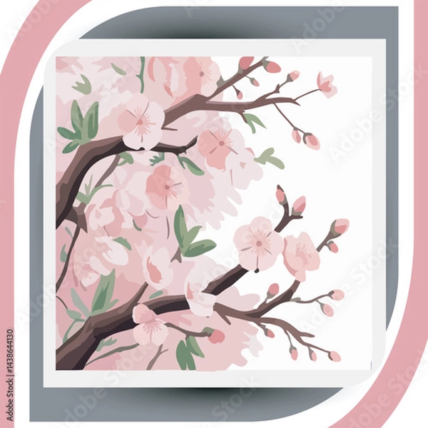 Fototapeta Ready to Use Card with Watercolor Roses and Leaves Design