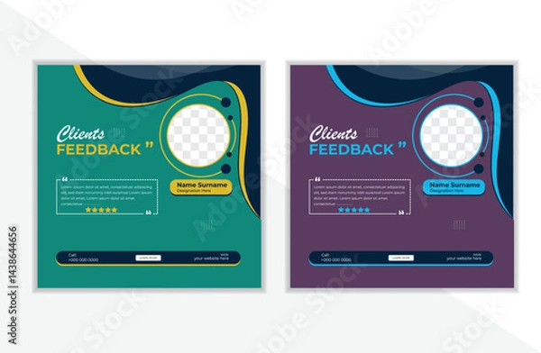 Fototapeta Clients Testimonial Design Spotlight