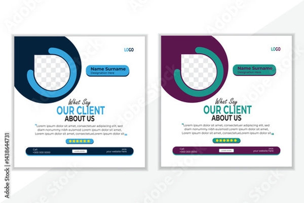 Fototapeta Clients Testimonial Design Spotlight