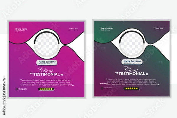 Obraz Clients Testimonial Design Spotlight