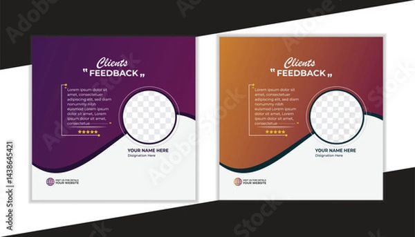 Fototapeta Clients Testimonial Design Spotlight