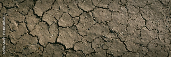 Obraz Drying Mud With Cracks - Drought
