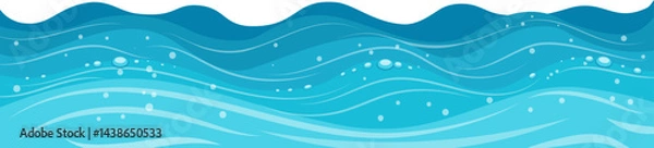 Obraz Cartoon water waves surface