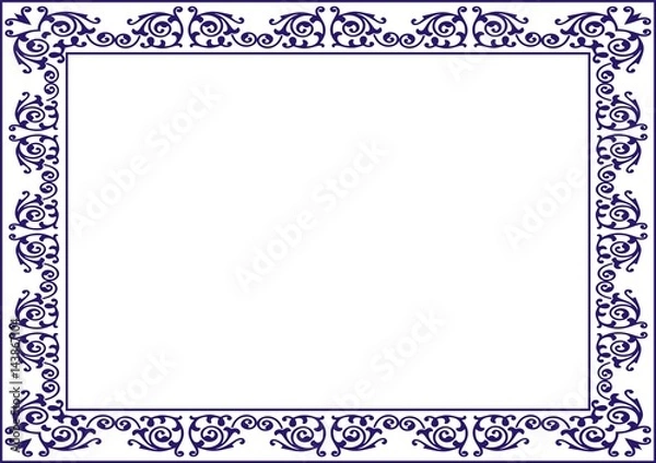 Fototapeta Insulated frame background template for certificate or diploma