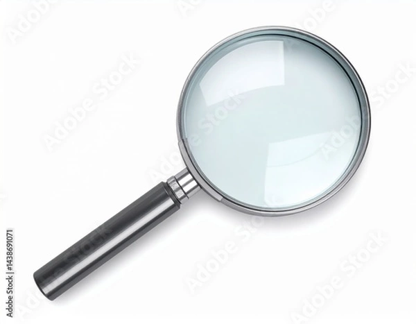 Fototapeta Magnifying glass closeup, generative AI image
