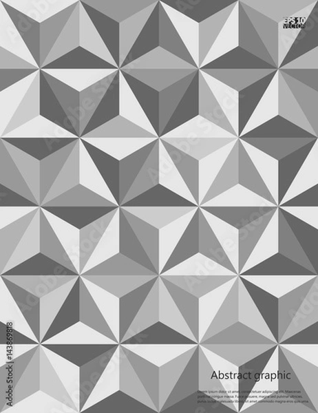 Fototapeta Graphic illustration with geometric pattern. Eps10 Vector illustration.