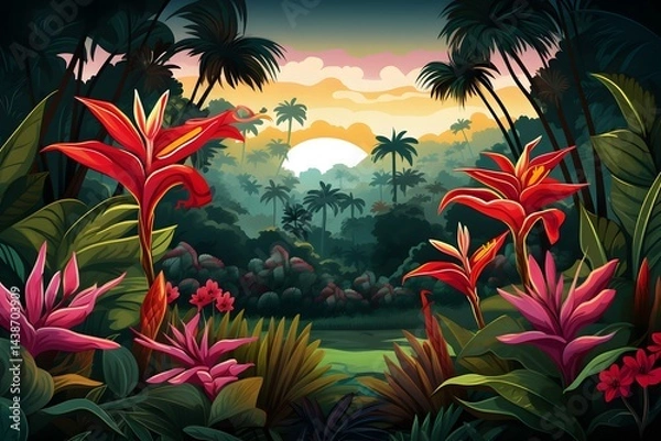 Fototapeta Exotic Paradise Wallpaper, Exotic Paradise Landscape, Tropical Paradise Scenery, Exotic Island Wallpaper, Tropical Dreamland Scenery, Nature Landscape, Exotic Scenery Wall Art, Exotic Background