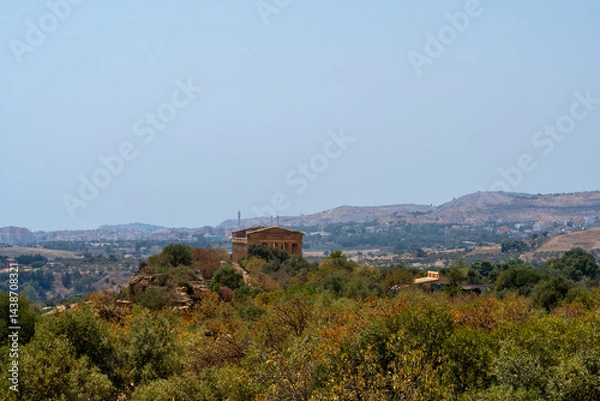 Fototapeta Valley of the Temples (Valle dei Templi), The Temple of Concordia, an ancient Greek Temple, Agrigento, Sicily. Temple of Concordia, Agrigento, Sicily, Italy Travel and sightseeing journey concept