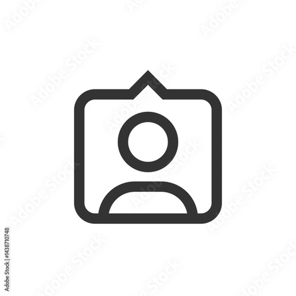 Fototapeta Tag profile icon. User symbol modern, simple, vector, icon for website design, mobile app, ui. Vector Illustration