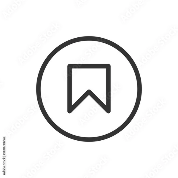 Fototapeta Bookmark icon. Save symbol modern, simple, vector, icon for website design, mobile app, ui. Vector Illustration