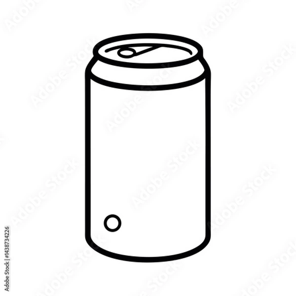 Fototapeta outline of a soda can line art vector