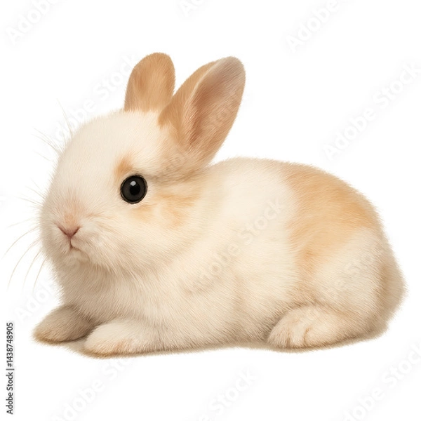 Obraz white rabbit on white background