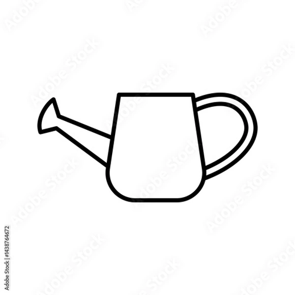 Obraz Watering can outline icon isolated on white.