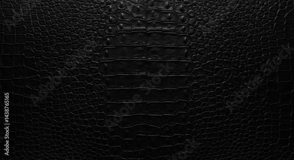 Obraz Dark crocodile leather texture background for fashion and design projects
