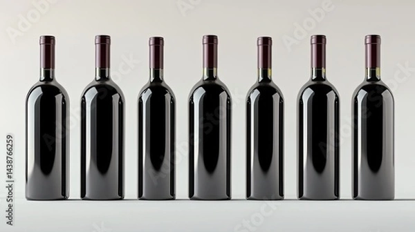 Obraz Wine bottles mockup set.