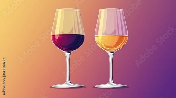 Obraz Wine glass icon with wine Ã¢Â?Â" vector illustration.