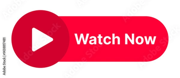 Fototapeta Watch now buttons. Watch video now button. Watch Now Video Play Button. Play video button. player symbol, play video vector illustration. Media player. video viewing.
