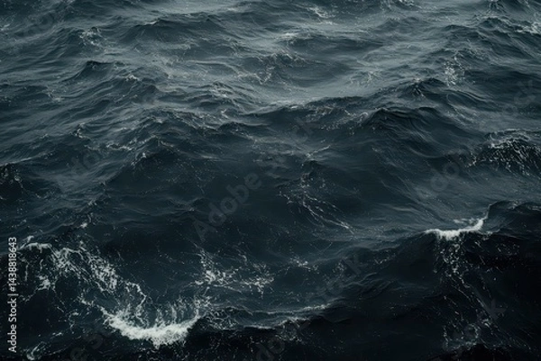 Obraz Dark, turbulent ocean waves