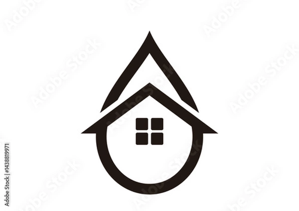 Obraz Oil home logo template