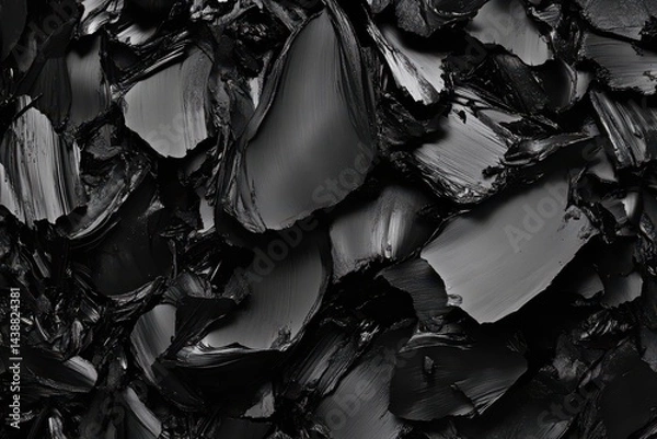 Obraz Abstract black paint strokes (1)