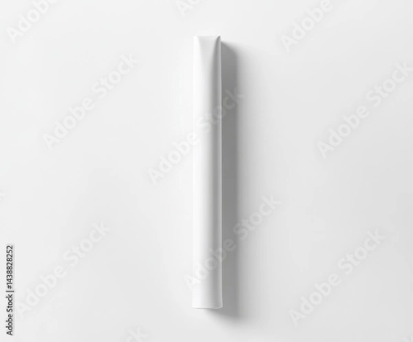 Fototapeta Clean, minimalist, white, rectangular, solid, modern, promotional, product, mock-up