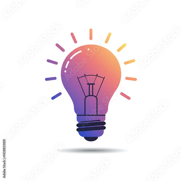 Fototapeta light bulb icon