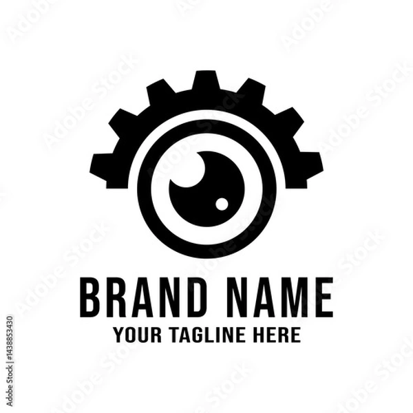 Obraz eye gear modern logo design