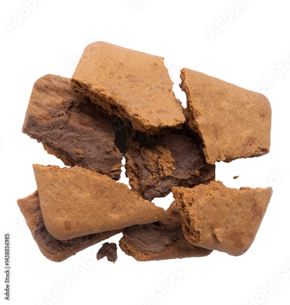 Obraz chocolate cake isolated on white background