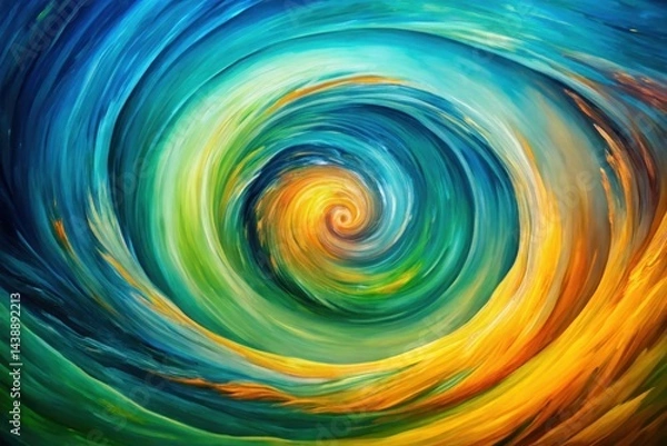Fototapeta Abstract Whirlwind of Vibrant Hues A Dynamic Spiral Painting of Color and Motion