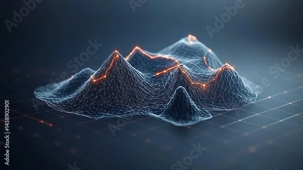 Fototapeta Abstract data visualization