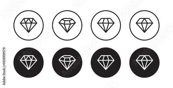 Fototapeta diamonds icon set. diamond collection icon vector illustration