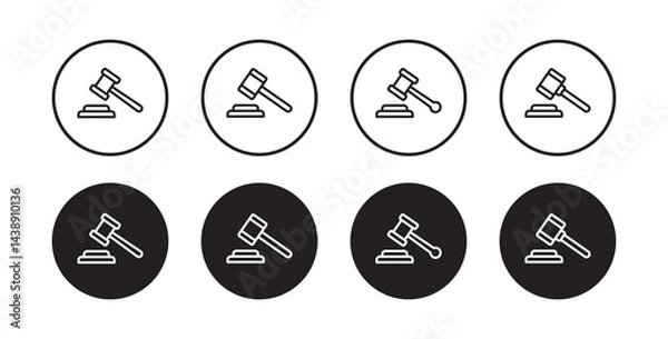 Fototapeta Gavel icon vector, judge gavel icon vector illustration
