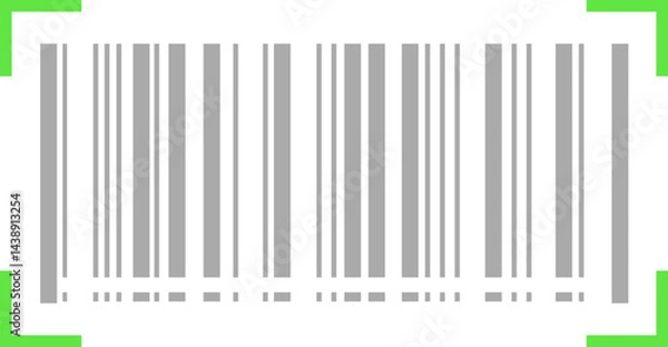 Fototapeta 초록색 괄호 바코드