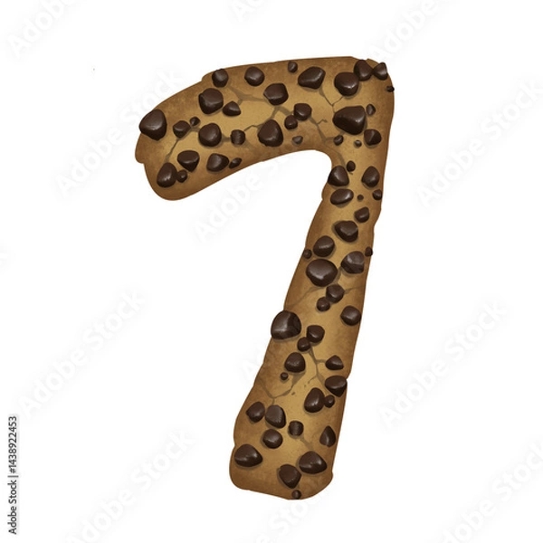 Fototapeta Sweet Cookies Number 7 with Delicious Dessert Style