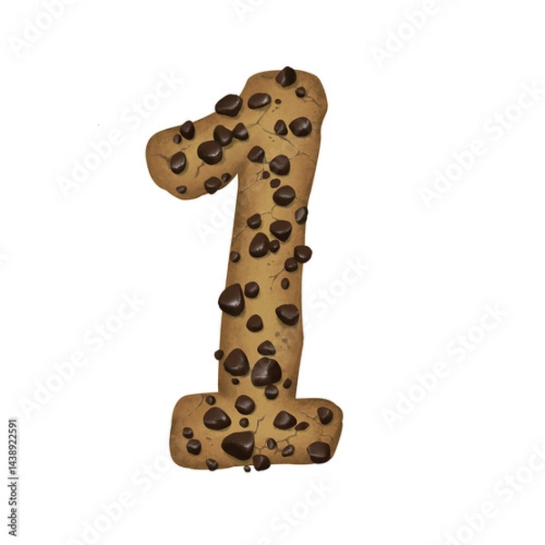 Fototapeta Sweet Cookies Number 1 with Delicious Dessert Style