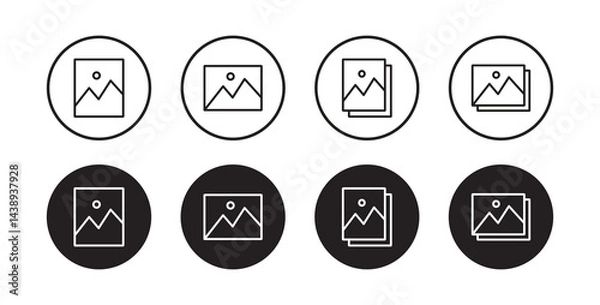 Fototapeta Picture icon set. image icon vector for web and mobile apps