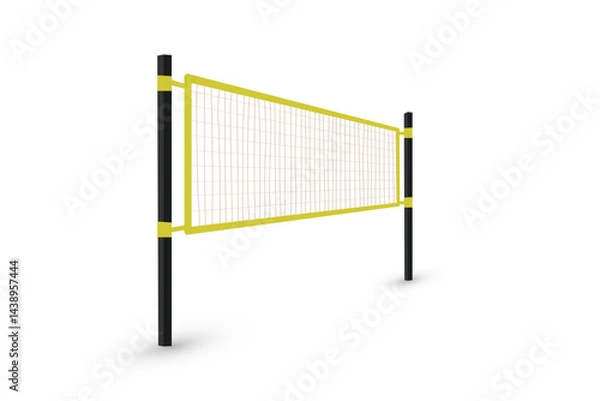 Fototapeta Beach volleyball net design vector flat isolated illustration
