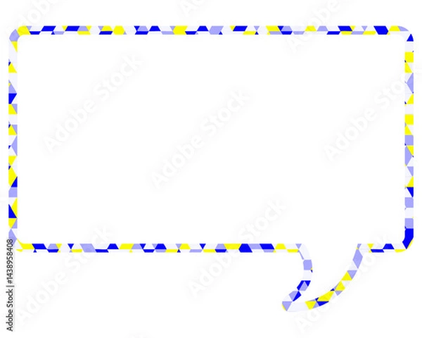 Fototapeta ステンドグラス風吹き出し　三角形模様　四角形