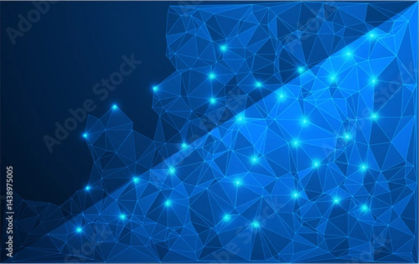 Obraz Abstract background polygon low poly tecnology background