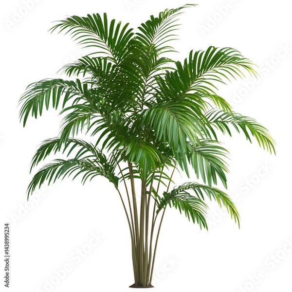 Obraz Large artificial outdoor palm tree isolated on transparent background