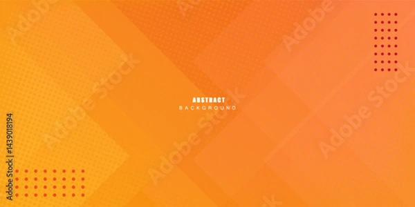 Fototapeta Orange liquid color background. Dynamic textured geometric element design with dots decoration. Modern gradient light vector illustration.