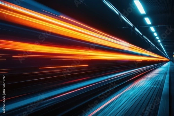 Fototapeta Dynamic light streaks abstract background