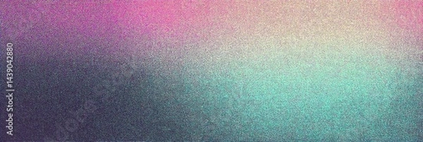 Fototapeta Gradient Background with Grainy Texture in Pink, Teal, and Beige Hues