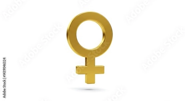 Fototapeta Golden Female Symbol: A Luxurious 3D Render