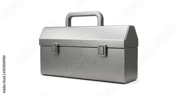 Fototapeta Metallic Tool Box: A Minimalist 3D Render