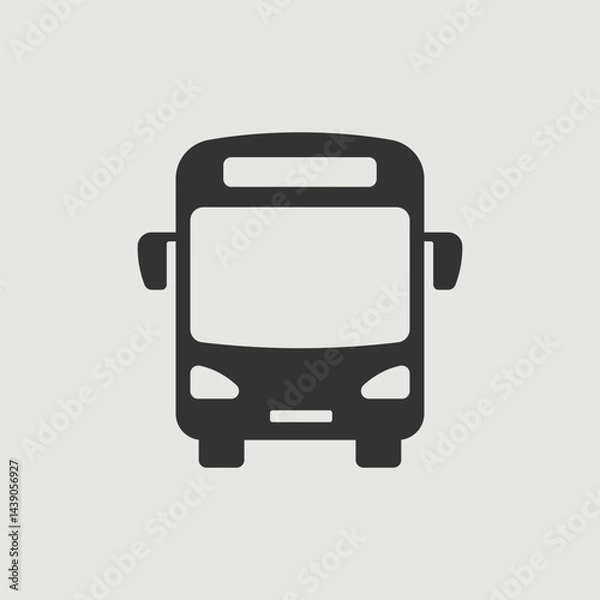 Fototapeta Vector Simple Isolated Bus Icon