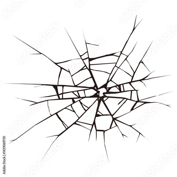 Obraz ガラスのひび割れ　グラフィック イラスト