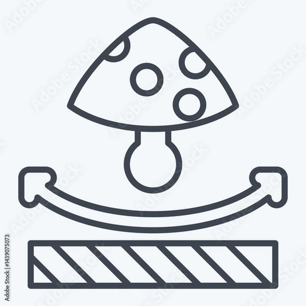 Fototapeta Icon Anti Fungal. related to Fabric symbol. line style. design editable